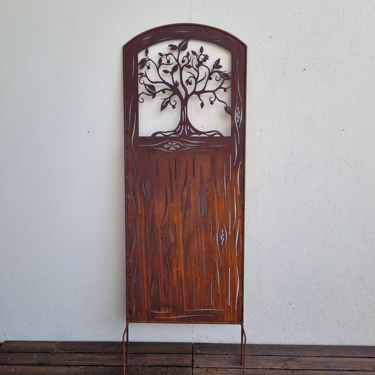 Paravent en fer rouillé, 163 cm 