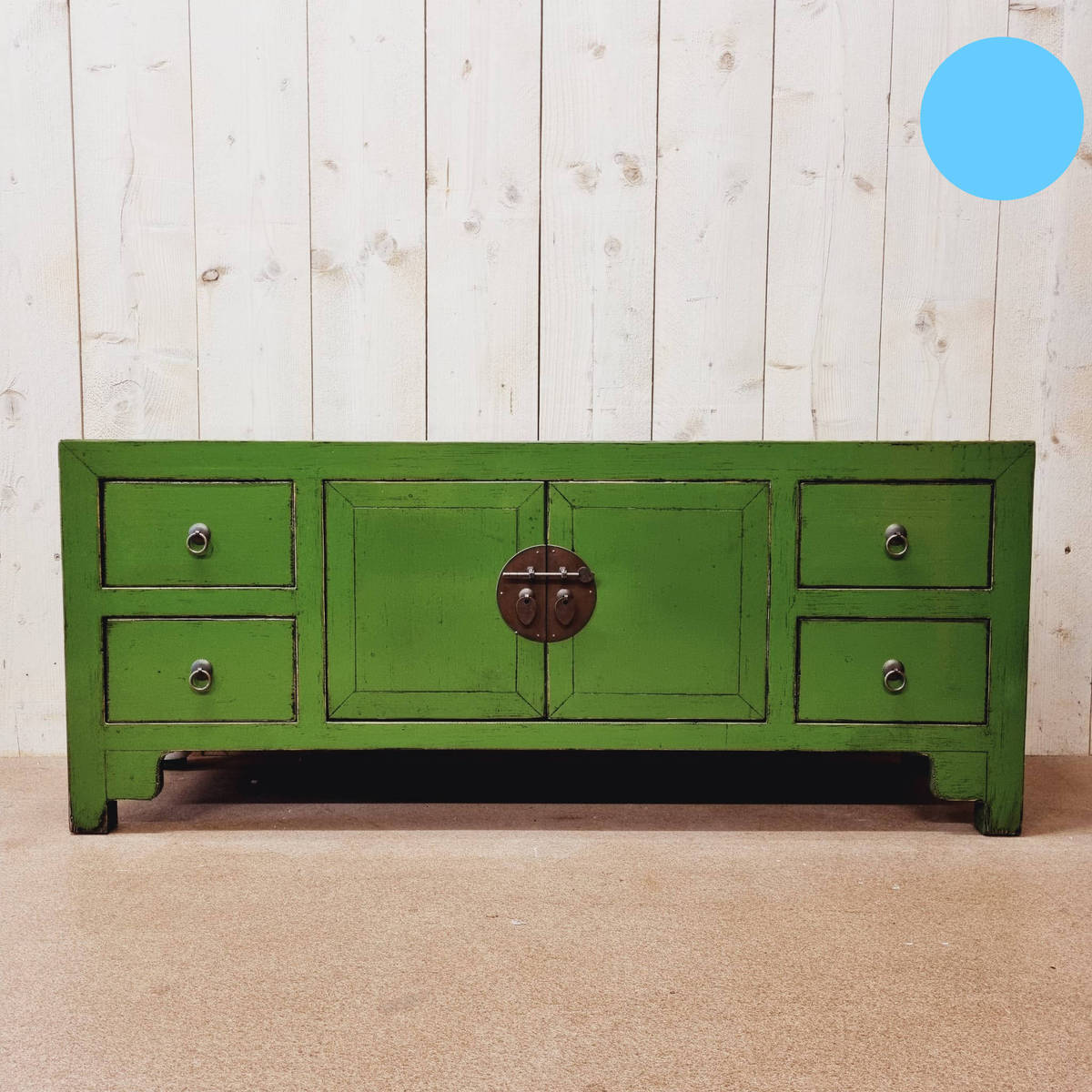 Chinesische Kommode, 2 Tür und 4 Schublade 