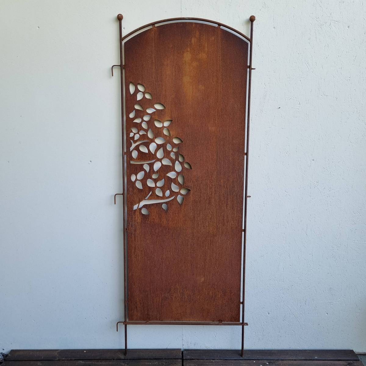 Sichtschutz aus Rosteisen, 187 cm 