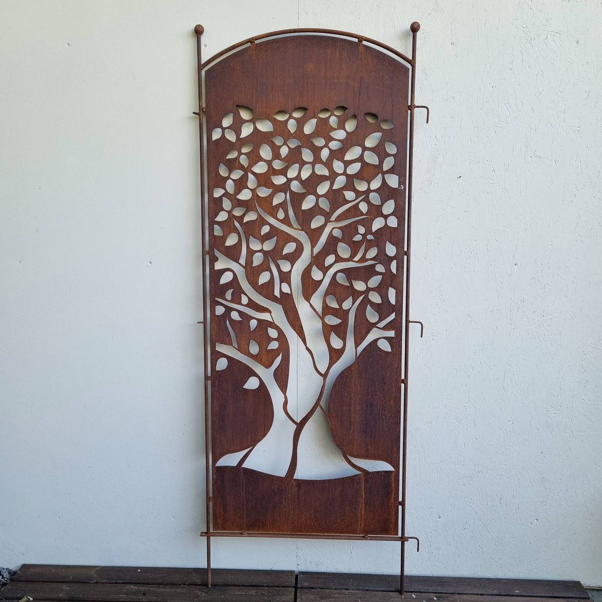 Sichtschutz aus Rosteisen, 187 cm 