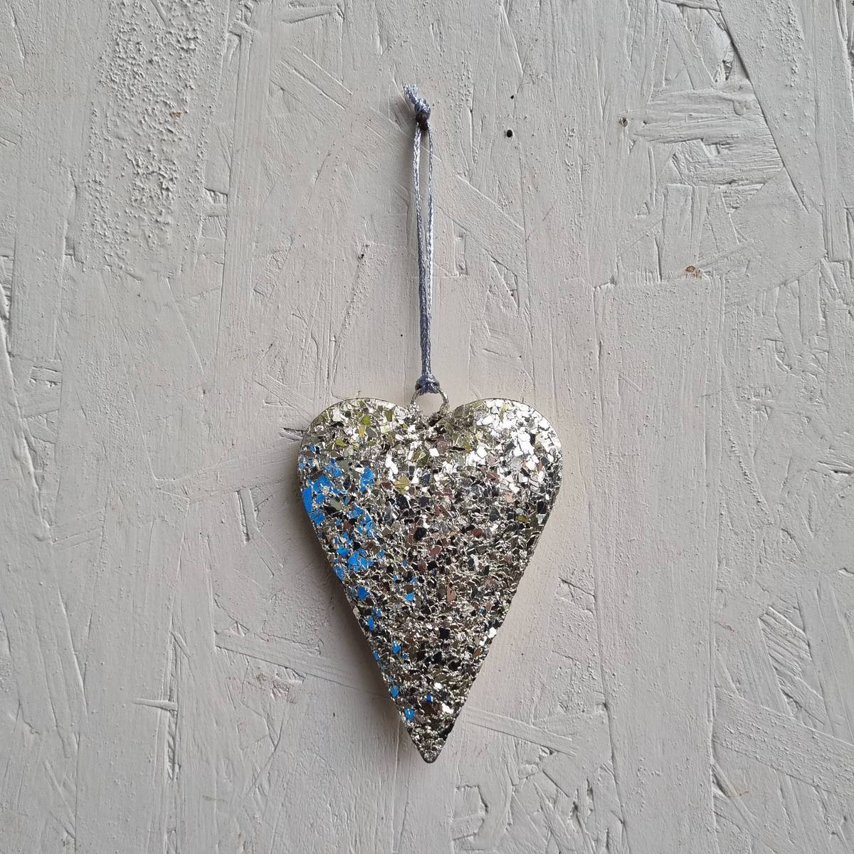 Coeur en métal, à suspendre, 13 cm 