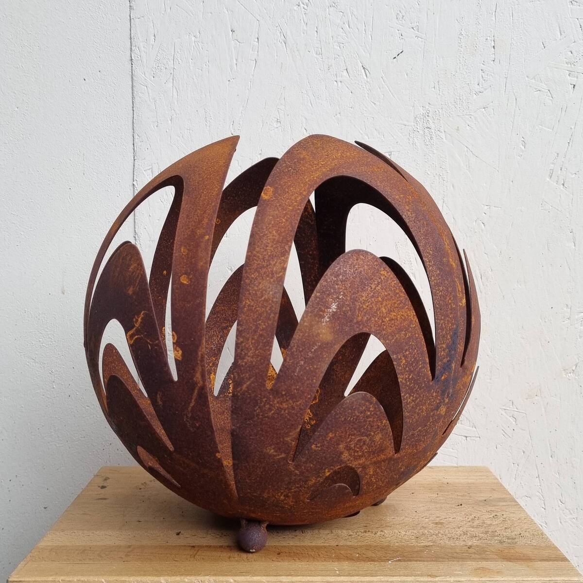 Tulipe en fer rouillé, à poser, 30 cm 