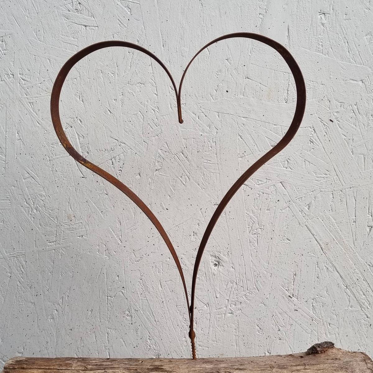 Herz aus Rosteisen, zum schrauben, 27 cm 