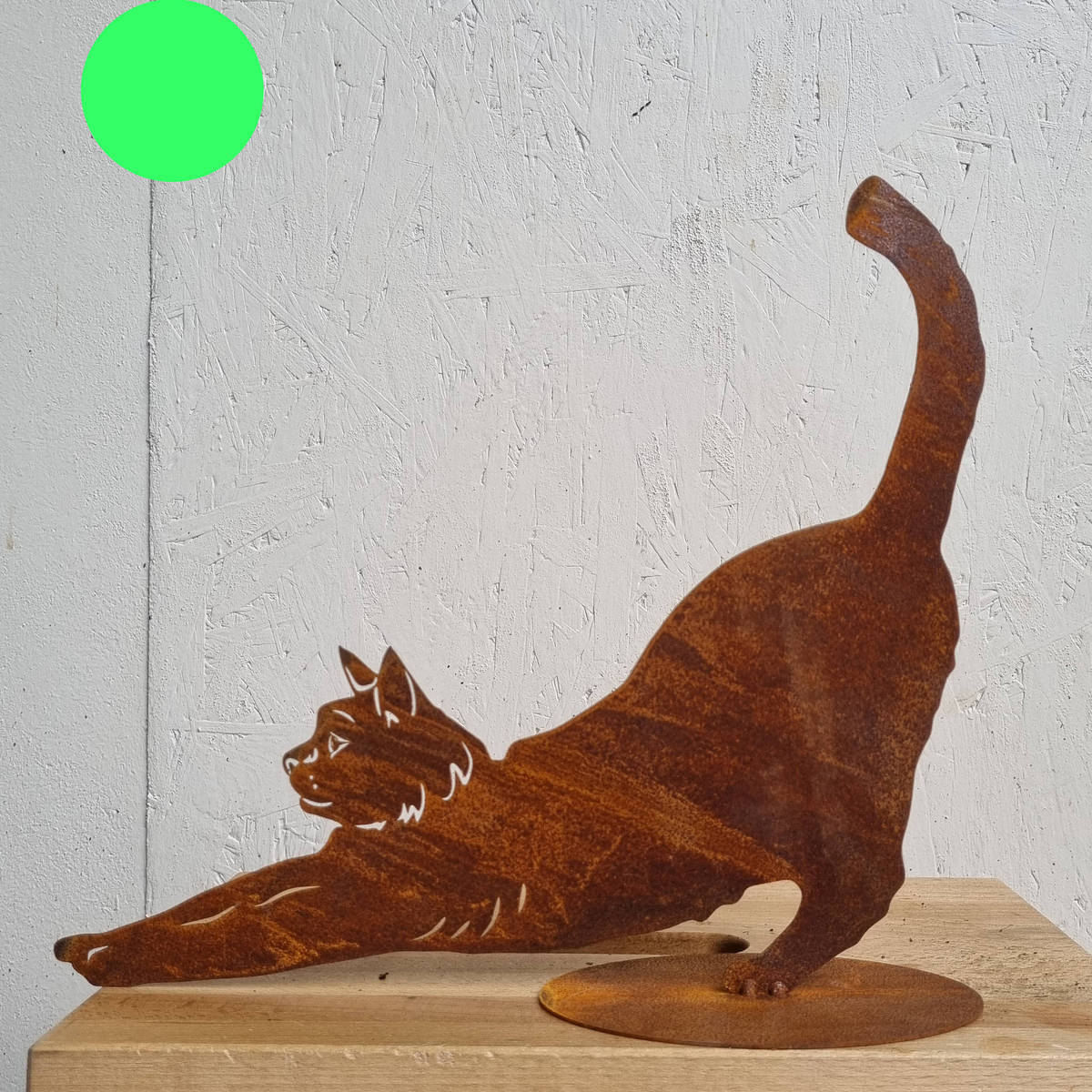Katze aus Rosteisen, 32 cm 
