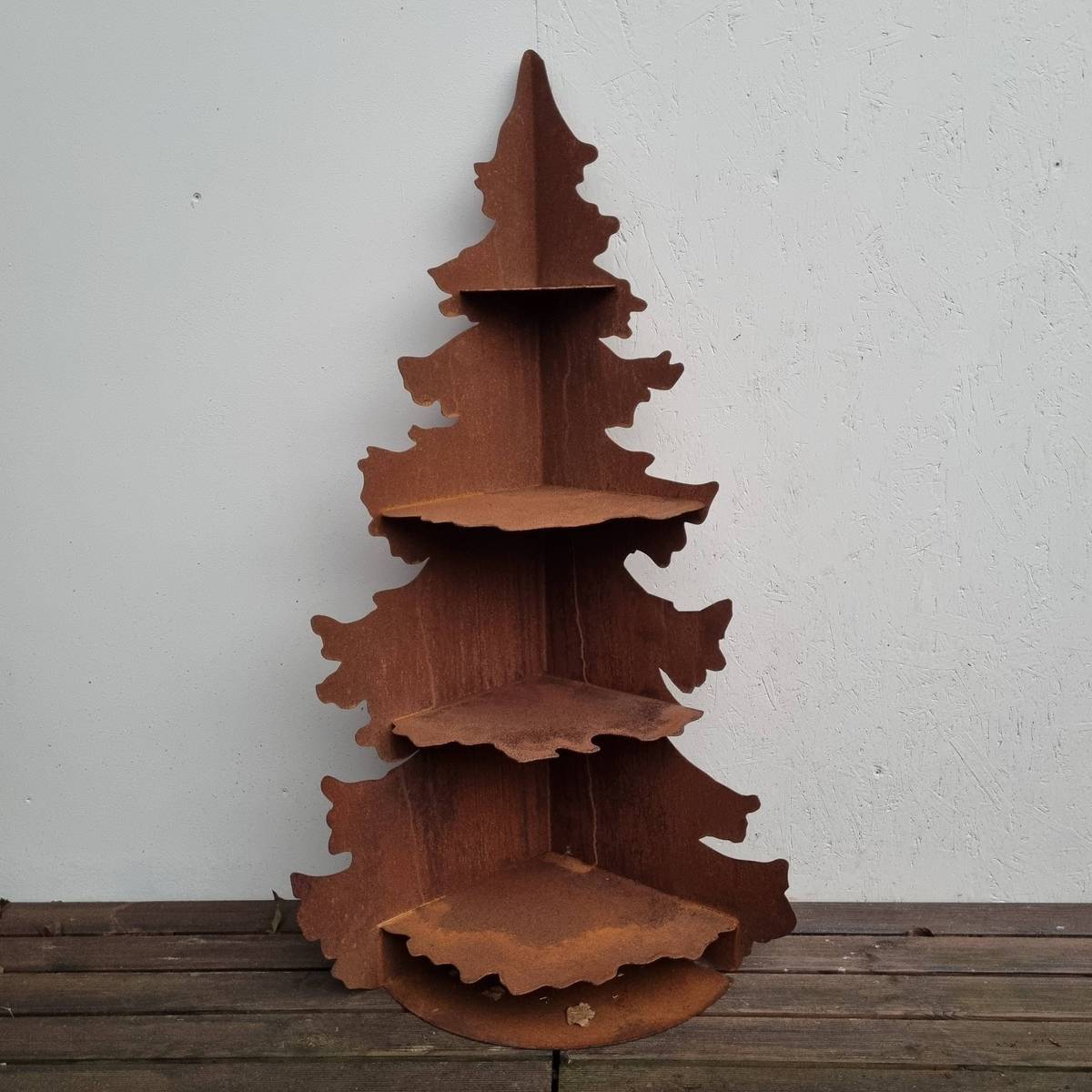 Décoration Fer Rouillé – Cône De Pin Géant 18 Cm – Style Antique – Aubaho