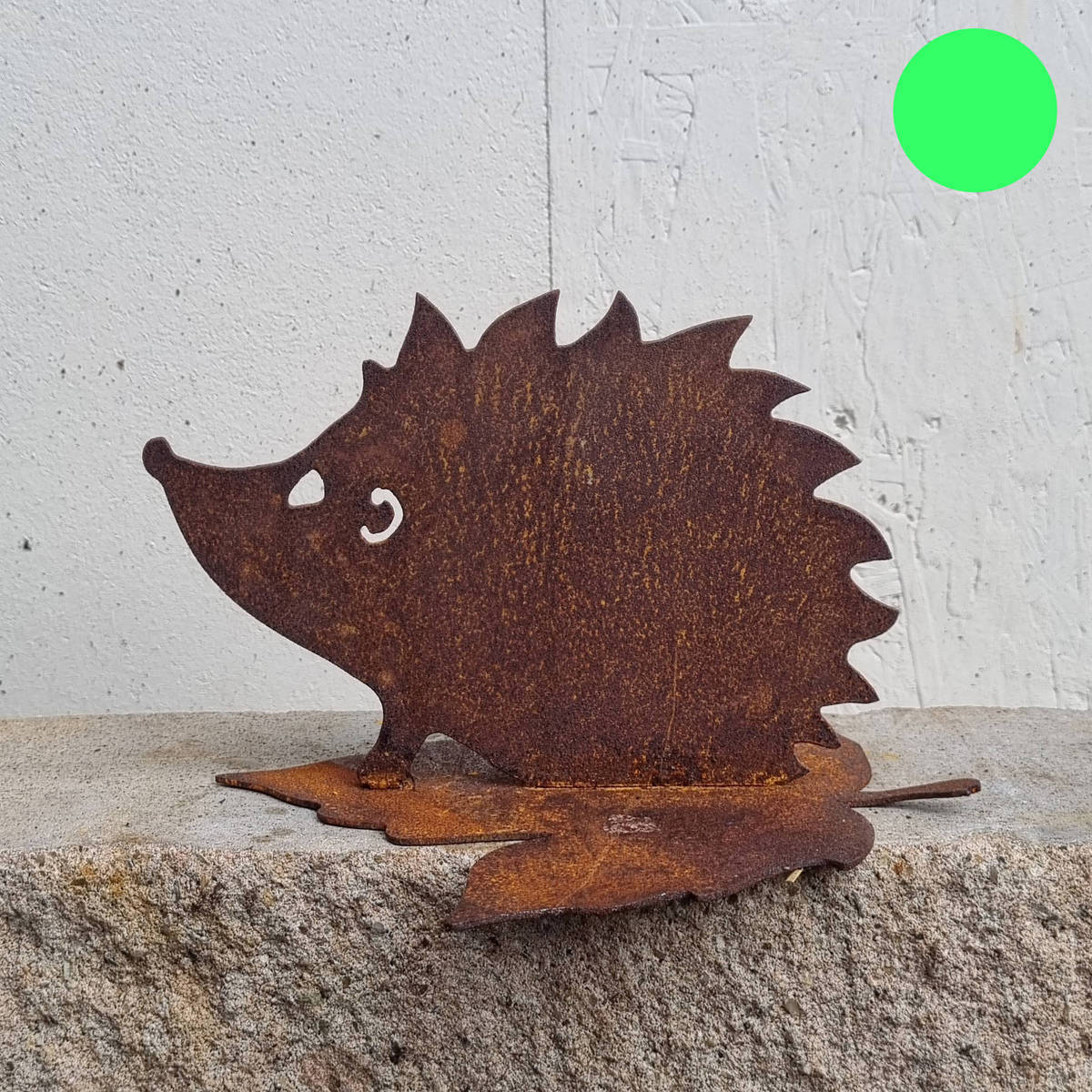 Hérisson en fer rouillé, à poser, L. 17 cm 