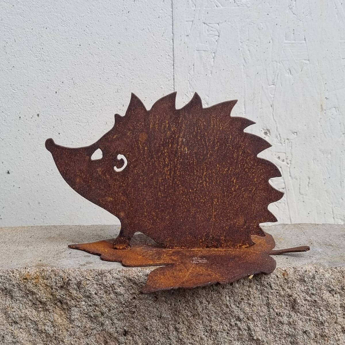 Hérisson en fer rouillé, à poser, L. 17 cm 