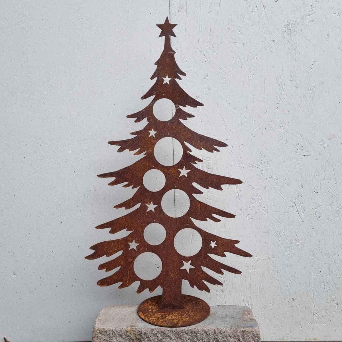 Sapin en fer rouillé, 69 cm 