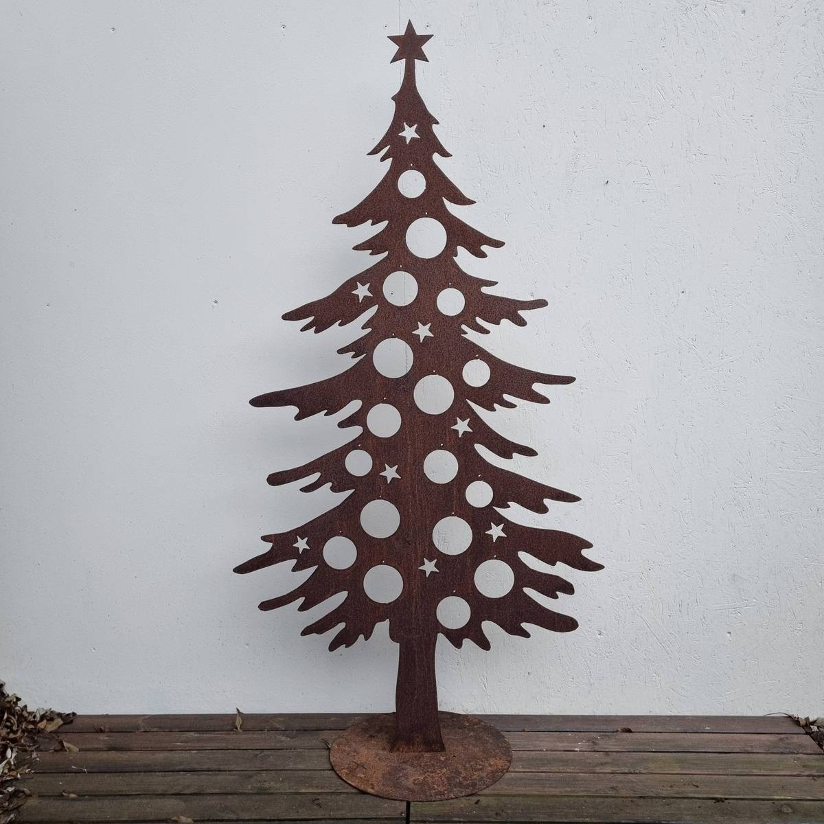 Sapin en fer rouillé, 176 cm 