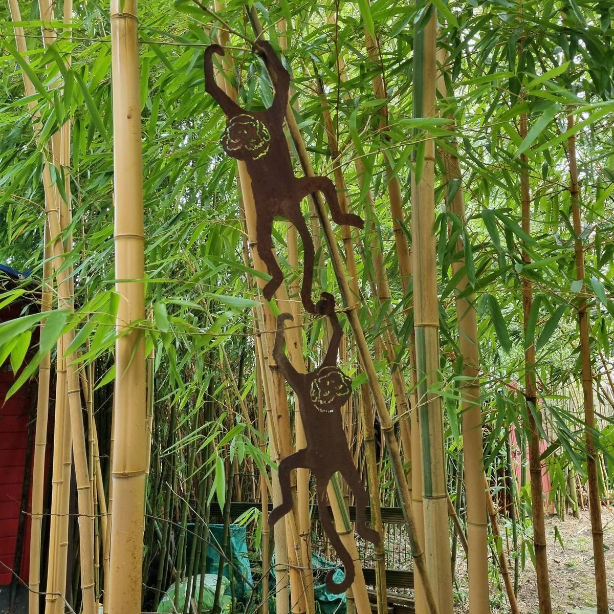 Singe en fer rouillé, 50 cm 