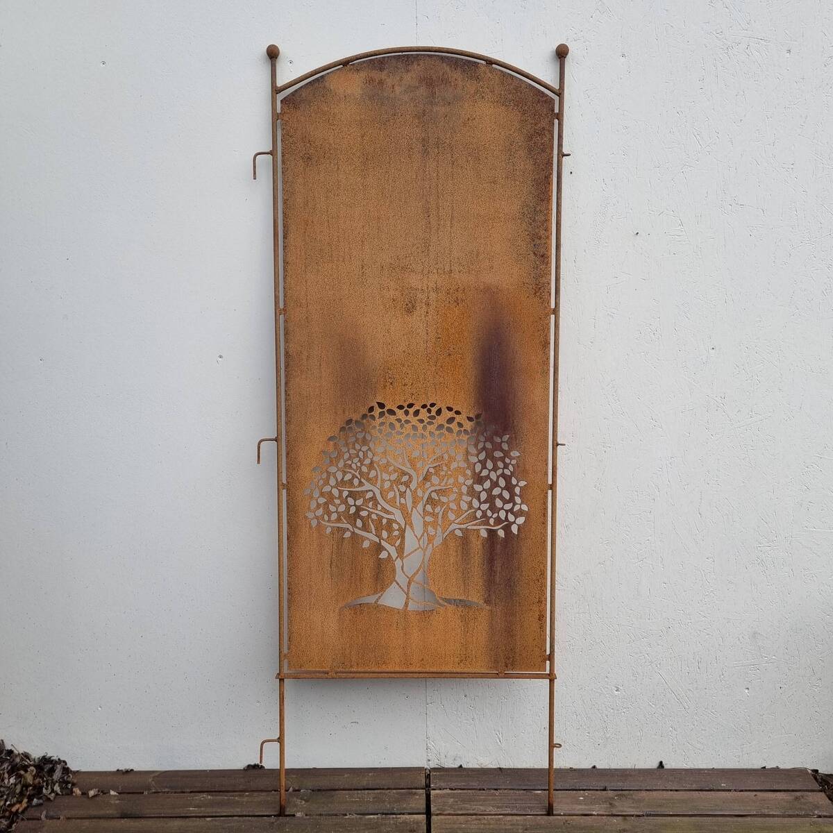 Sichtschutz aus Rosteisen, 190 cm 