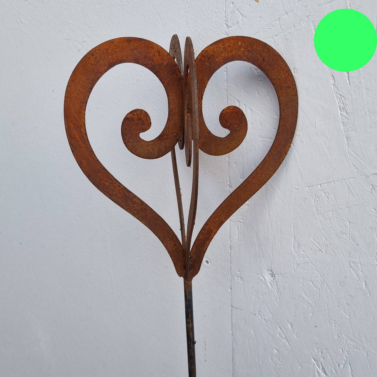 Coeur en fer rouillé, à piquer, 140 cm 