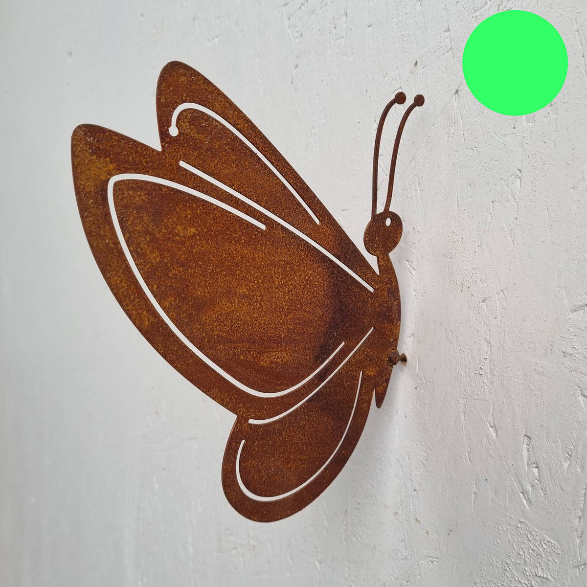 Schmetterling aus Rosteisen, 21 cm 