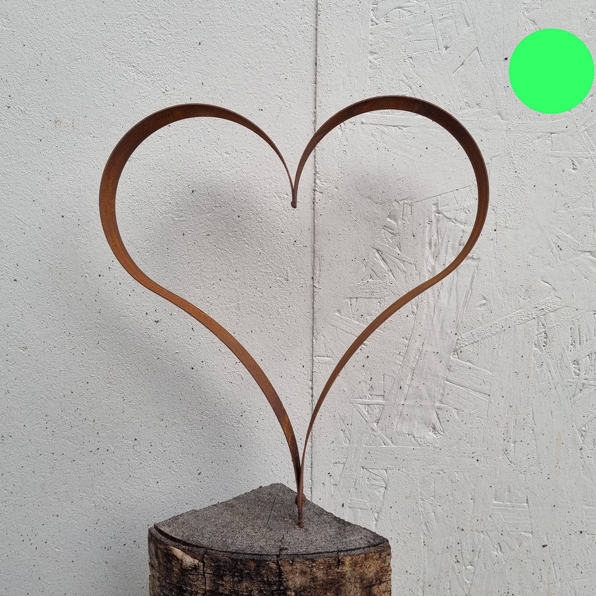 Coeur en fer rouillé, à visser, 22 cm 