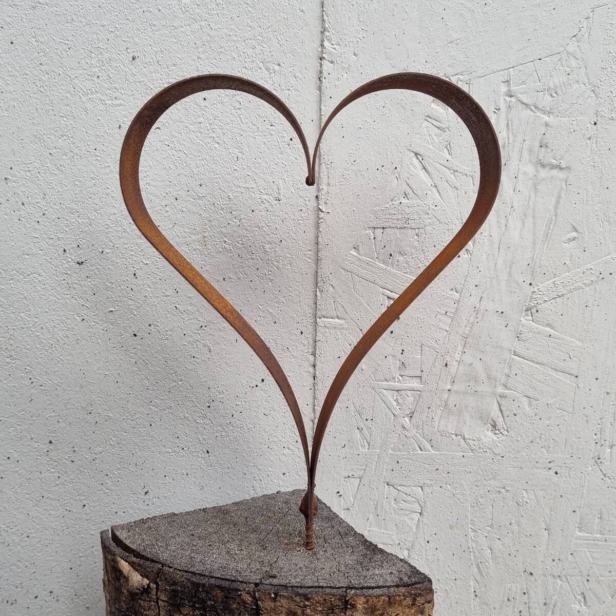 Herz aus Rosteisen, zum schrauben, 15 cm 