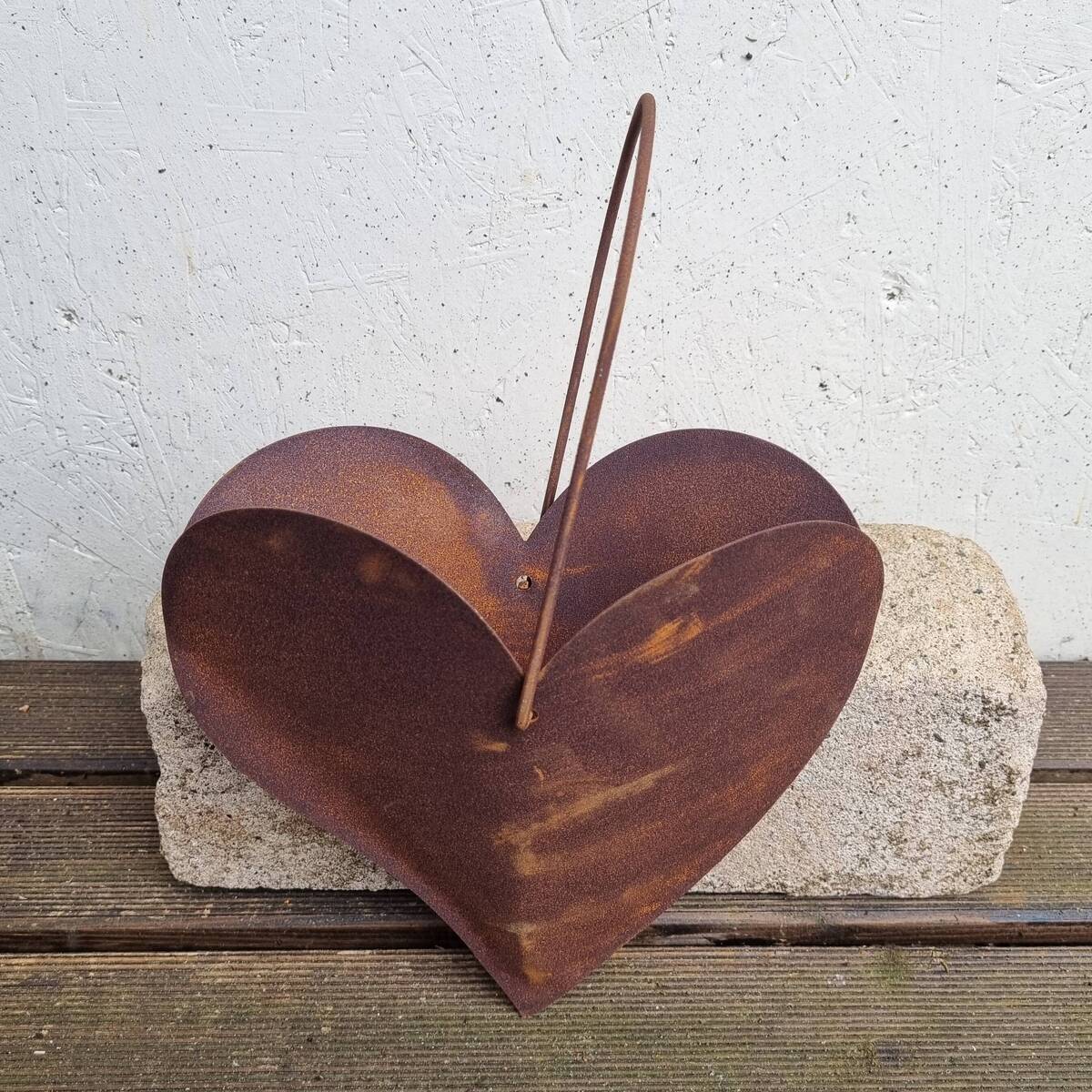 Herz aus Rosteisen, zum bepflanzen, 36 cm 