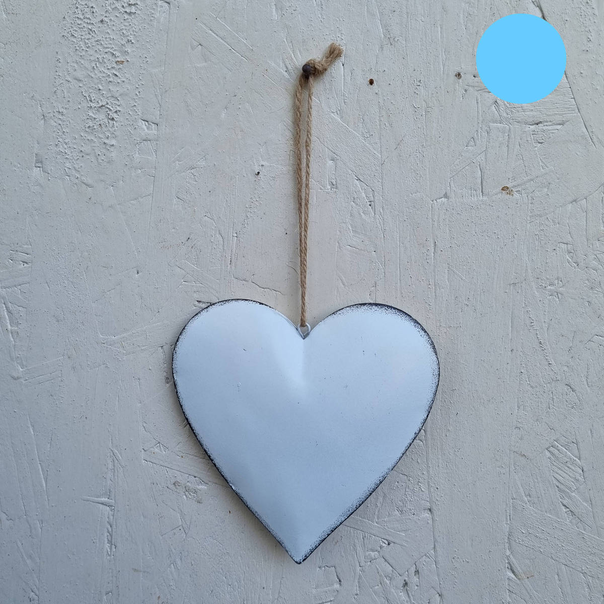 Coeur en métal, à suspendre, 12 cm 