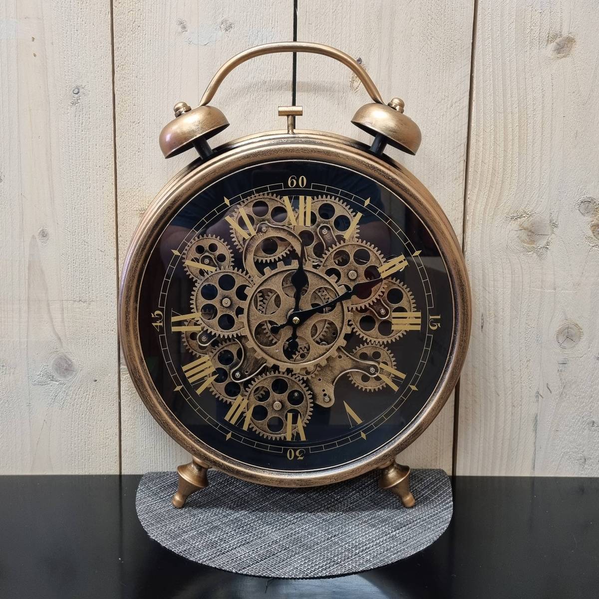 Horloge à poser en métal, D. 40 cm 