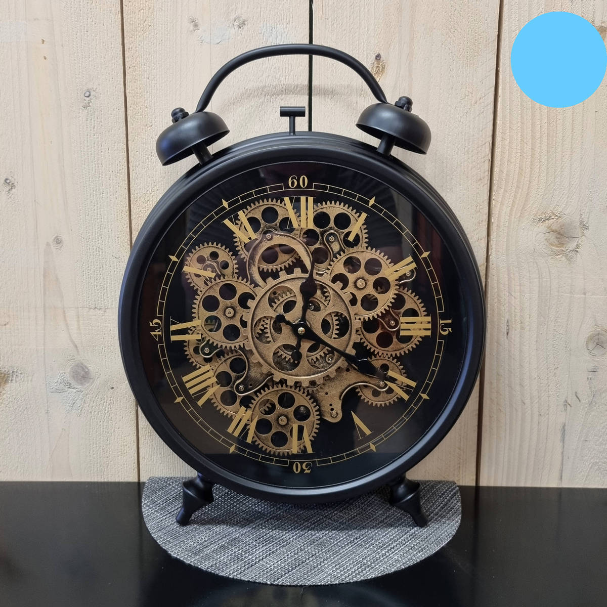 Horloge à poser, en métal, D. 40 cm 