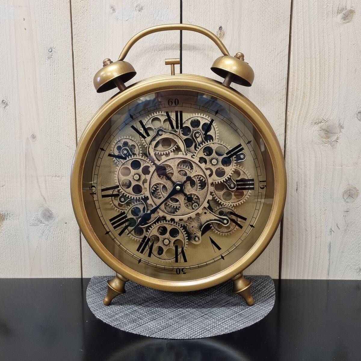 Horloge à poser, en métal, D. 40 cm 