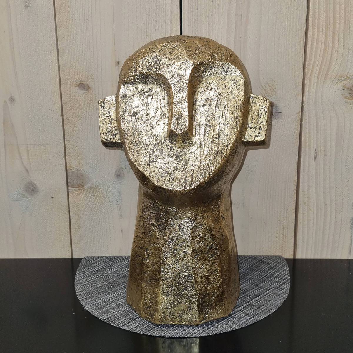 Buste en métal, stylisé, 38 cm 