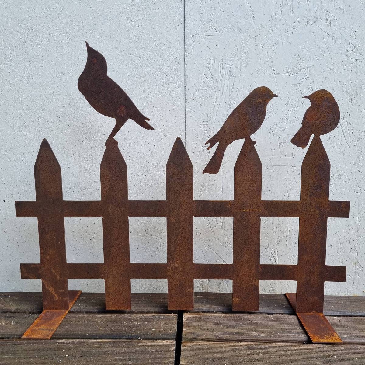 Petite barrière en fer rouillé, 50 cm 