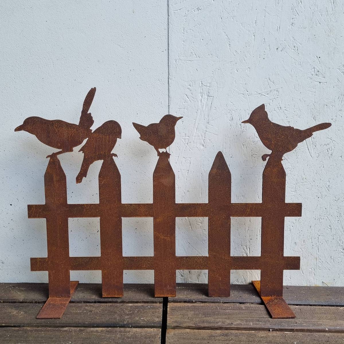 Kleine Zaun aus Rosteisen, 50 cm 