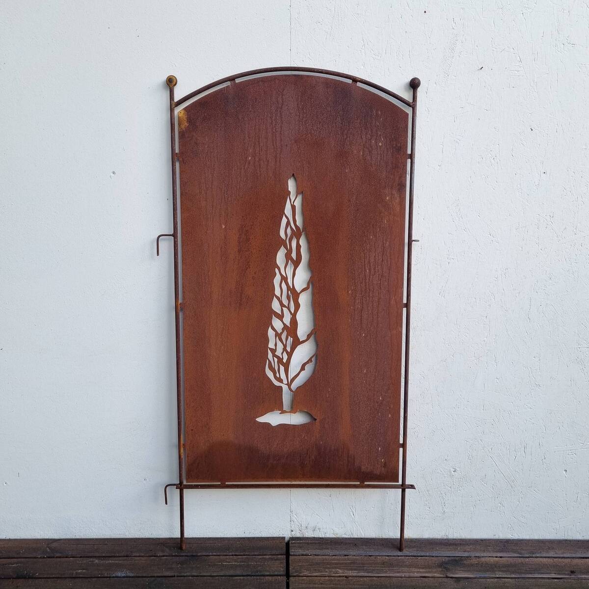 Paravent en fer rouillé, 120 cm 