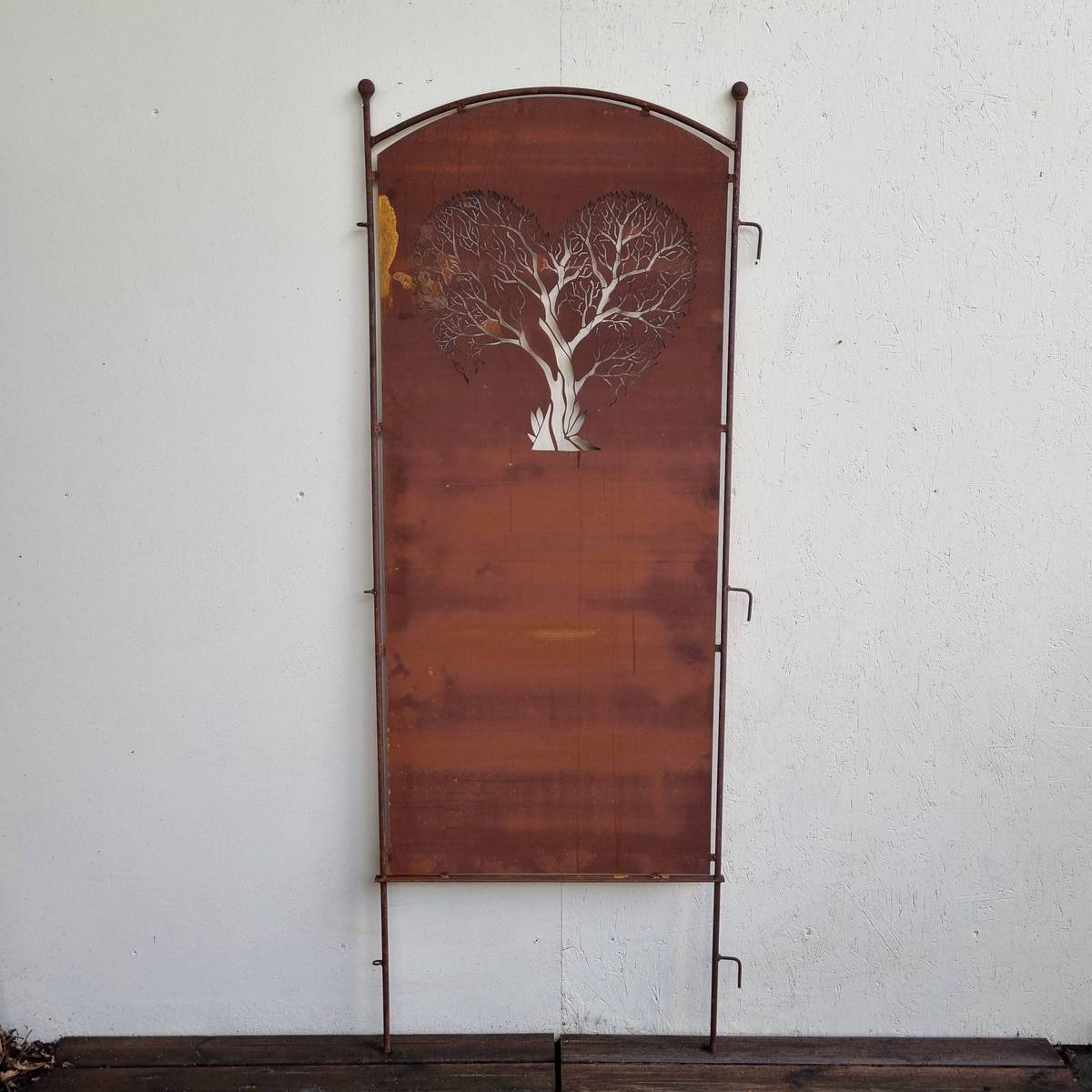 Paravent en fer rouillé, 149 cm 