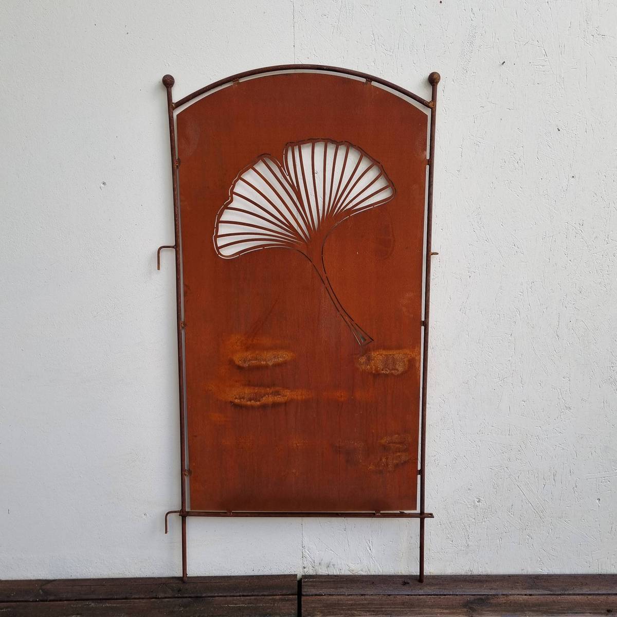 Paravent en fer rouillé, 121 cm 