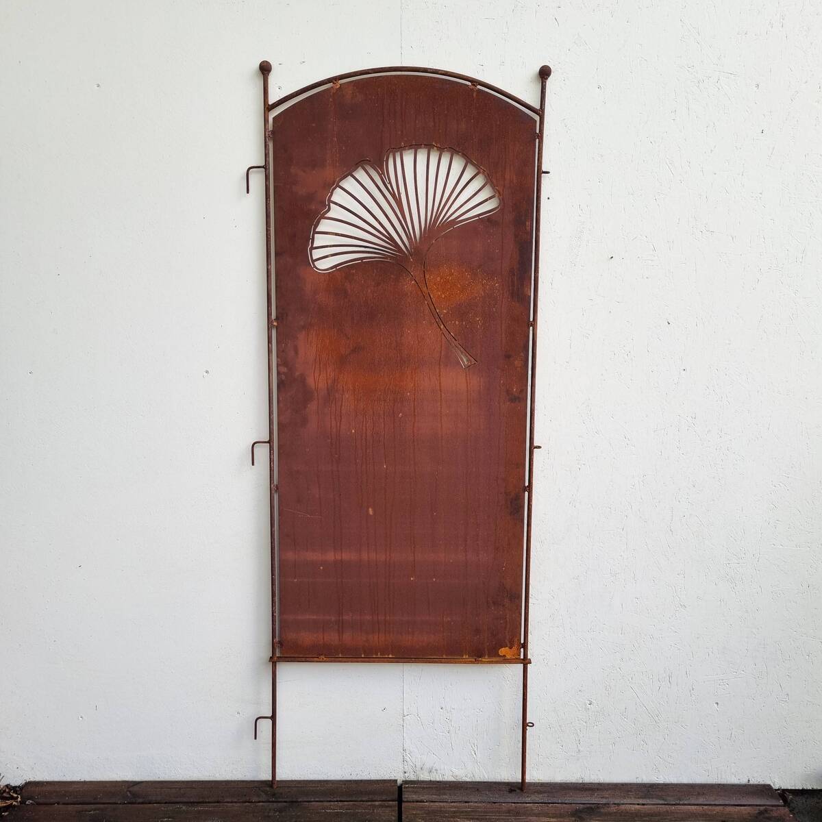 Sichtschutz aus Rosteisen, 149 cm 