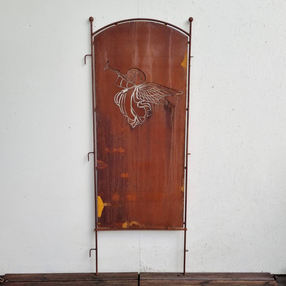 Sichtschutz aus Rosteisen, 151 cm 