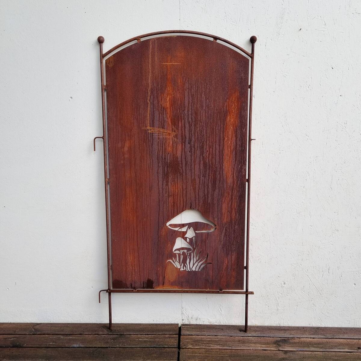 Paravent en fer rouillé, 121 cm 