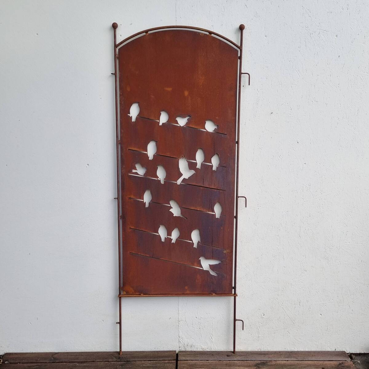 Sichtschutz aus Rosteisen, 149 cm 