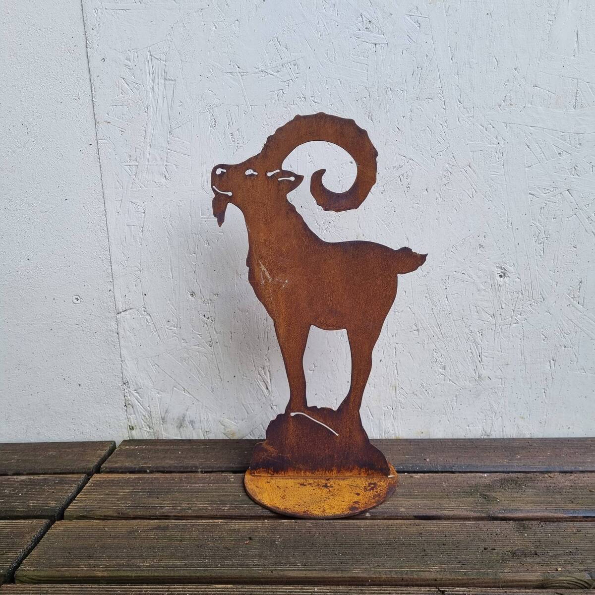 Steinbock aus Rosteisen, 40 cm 