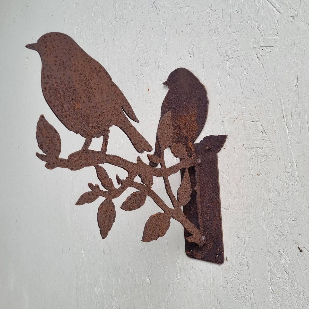 Vogel auf Ast, mit Halterung, 37 cm 