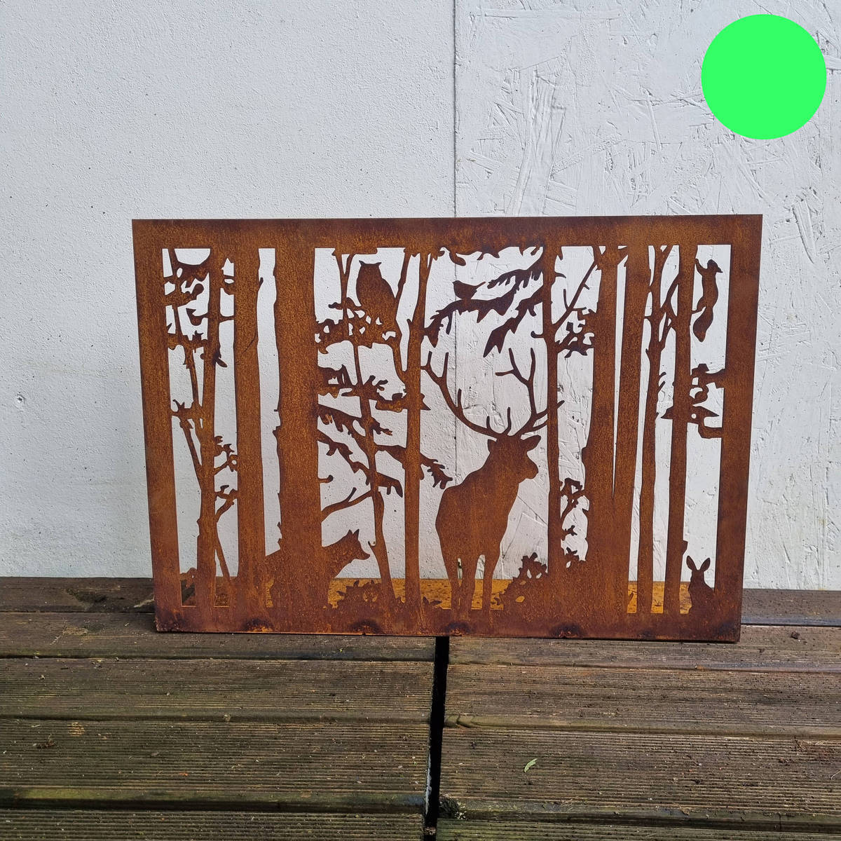 Tableau forêt en fer rouillé, à poser, Hauteur 35 cm 
