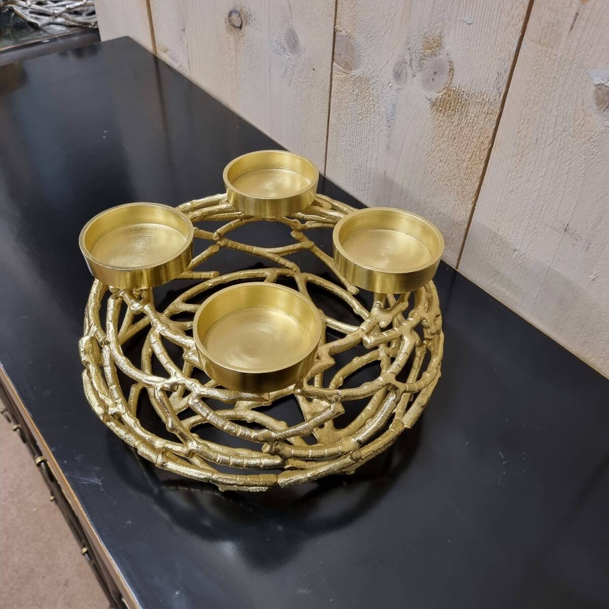 Couronne porte-bougies en métal, 28 cm 