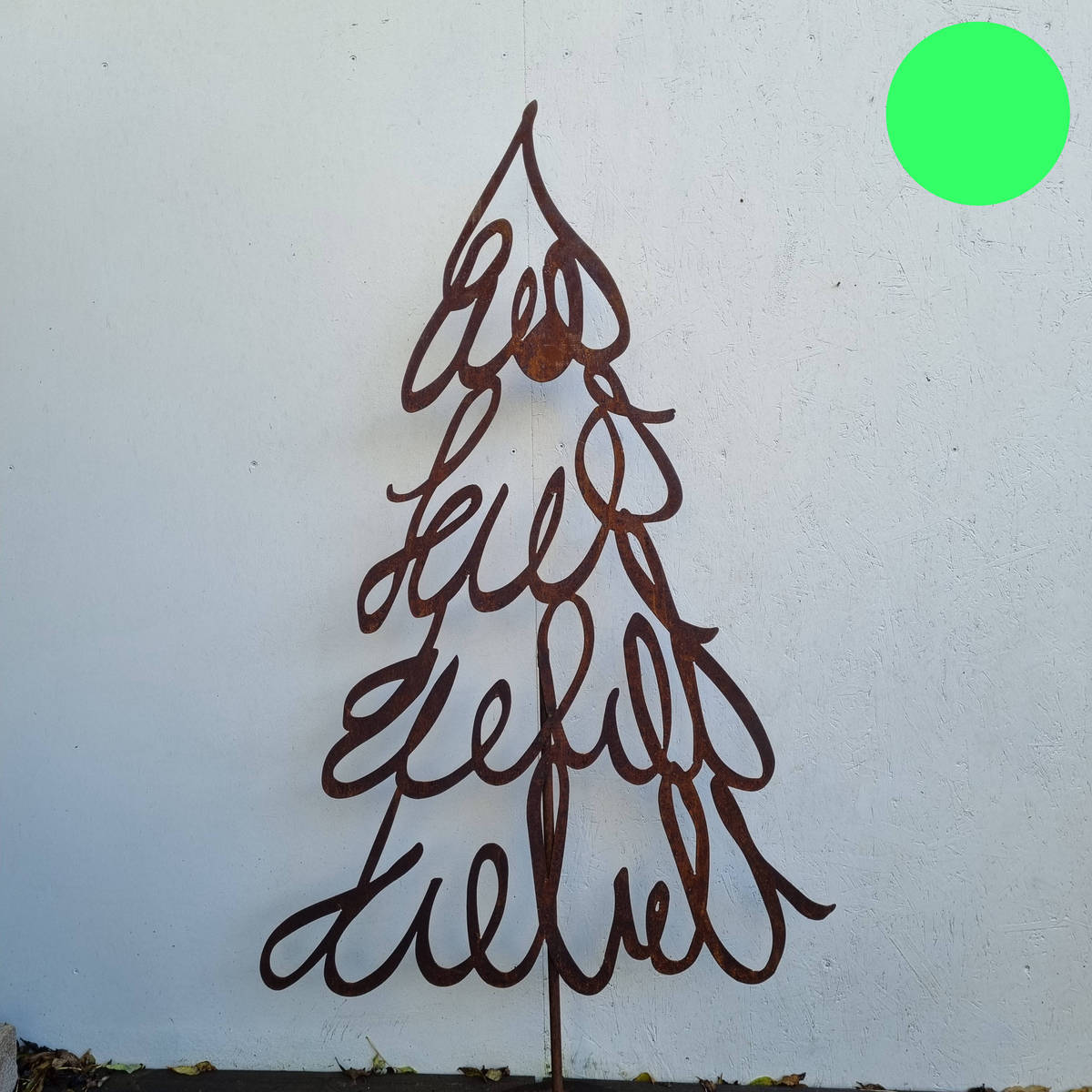 Sapin en fer rouillé, 167 cm 