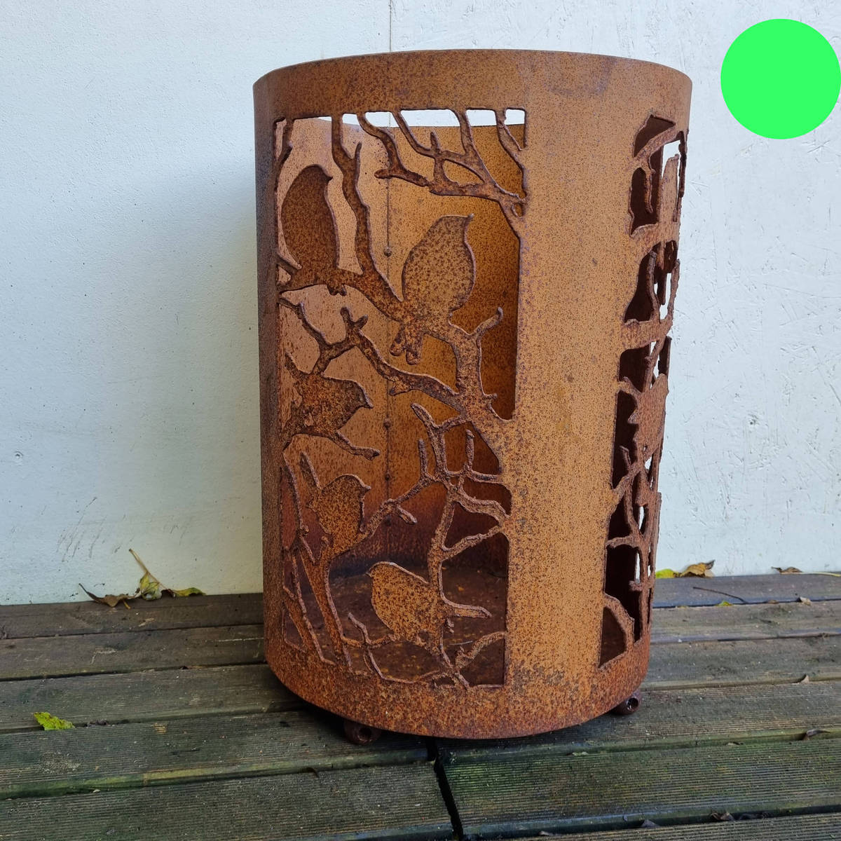 Feuerstelle aus Rosteisen, Ast, Durchmesser 40 cm 