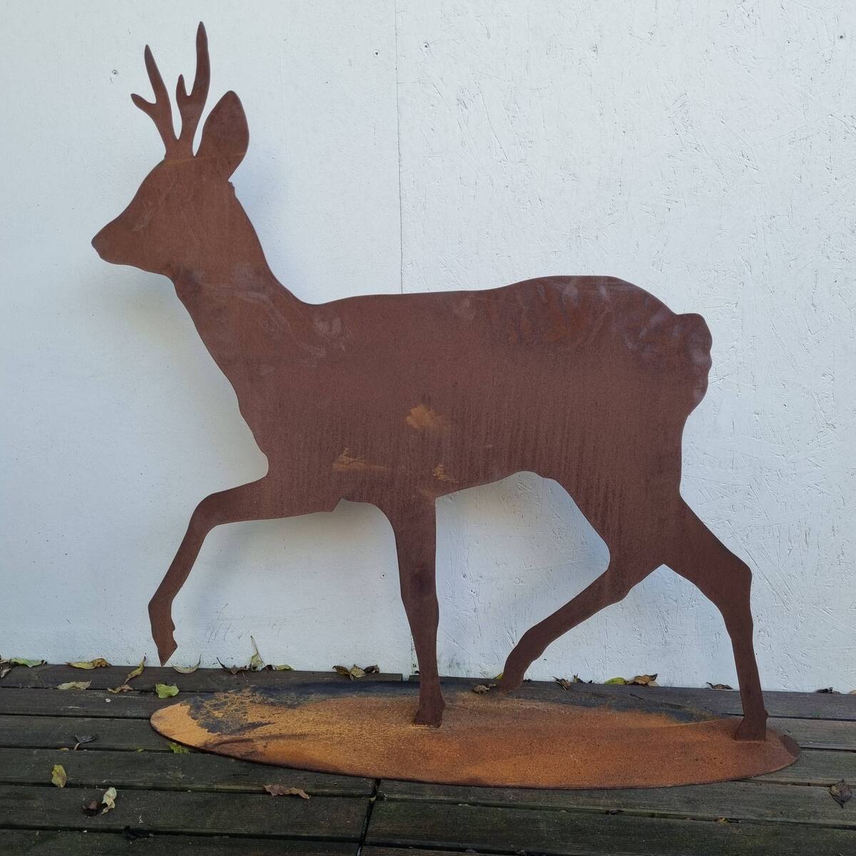 Rehbock aus Rosteisen, zum Stellen, 114 cm 