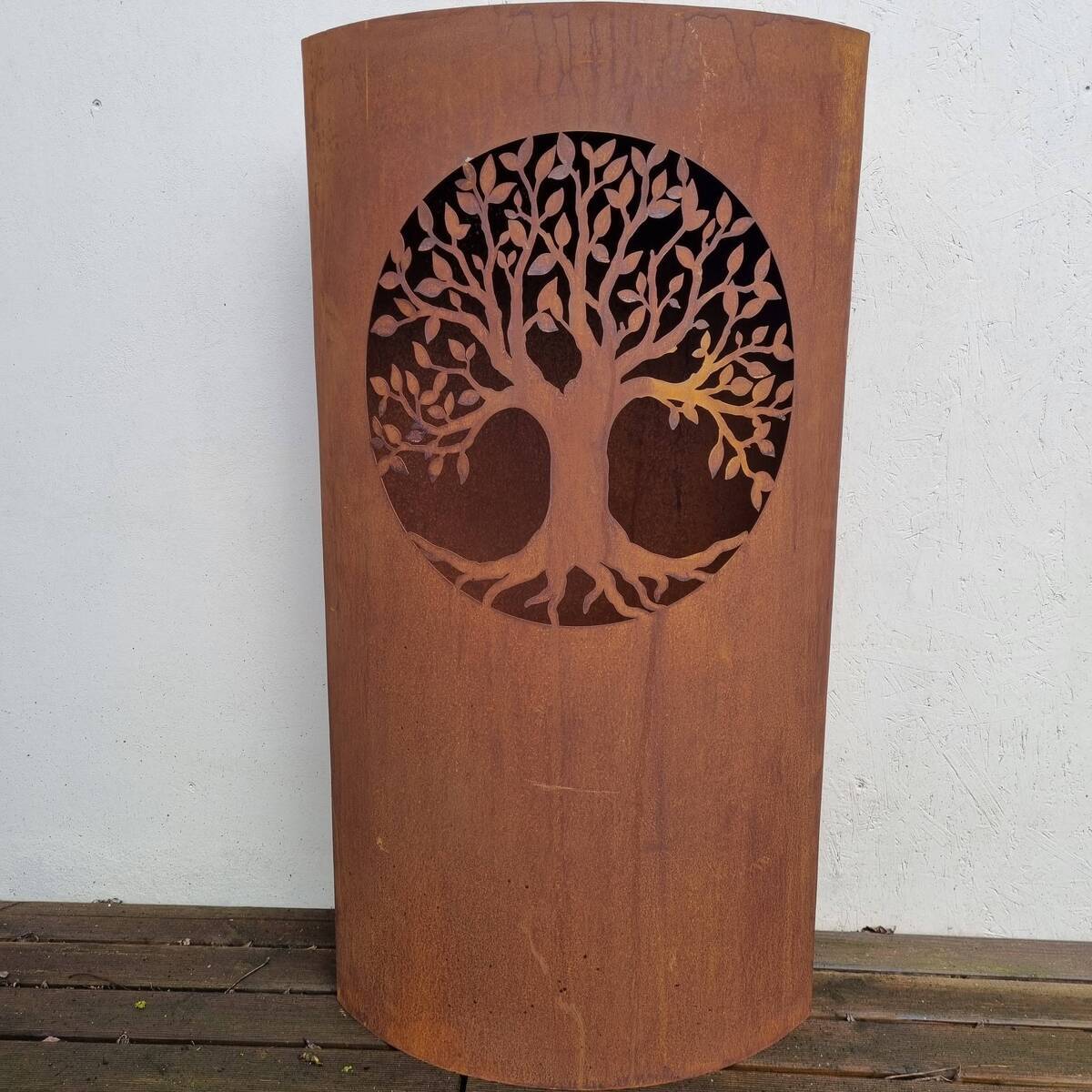 Colonne en fer rouillé, 116 cm 