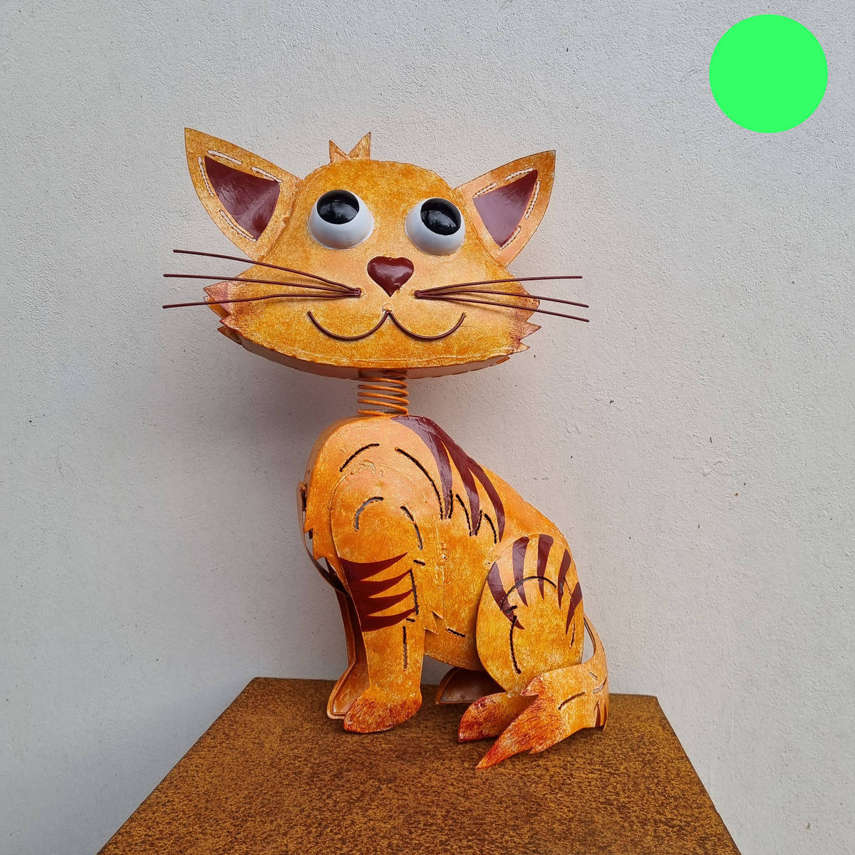 Chat en métal peint, 41 cm 