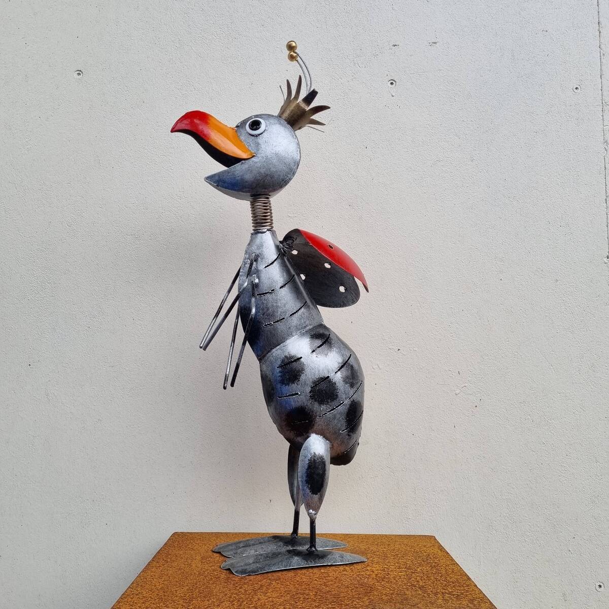 Ameise aus Metall, bemalt, 60 cm 