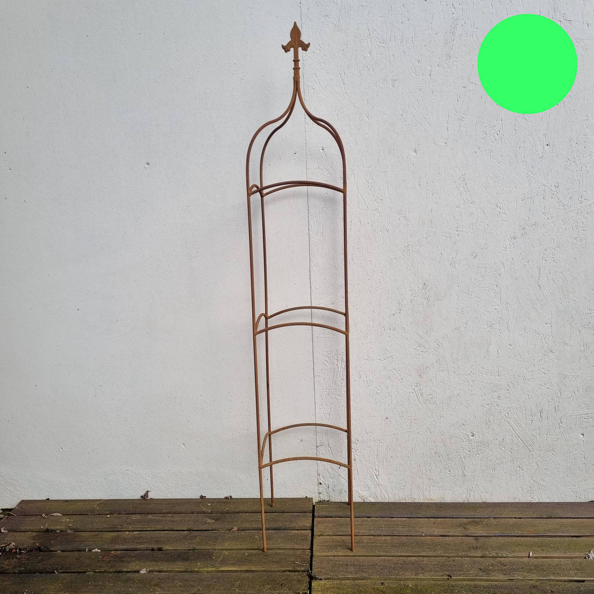 Support plantes grimpantes en fer rouillé, 120 cm 