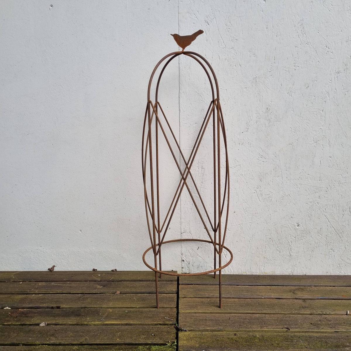 Support plantes grimpantes en fer rouillé, 65 cm 