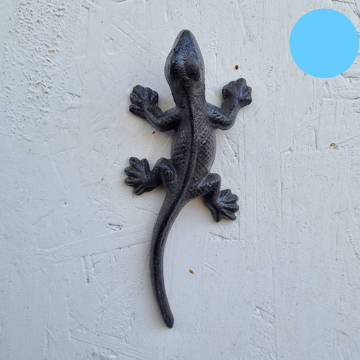 Lézard en fonte, 19 cm 