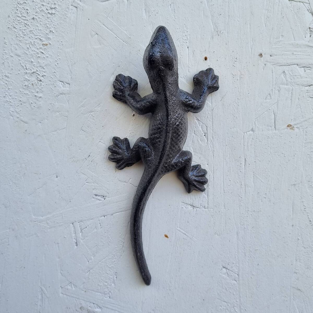 Lézard en fonte, 19 cm 
