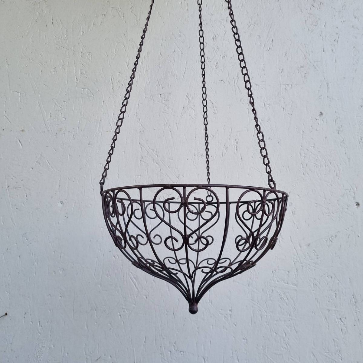 Panier en métal à suspendre, diamètre 30 cm 