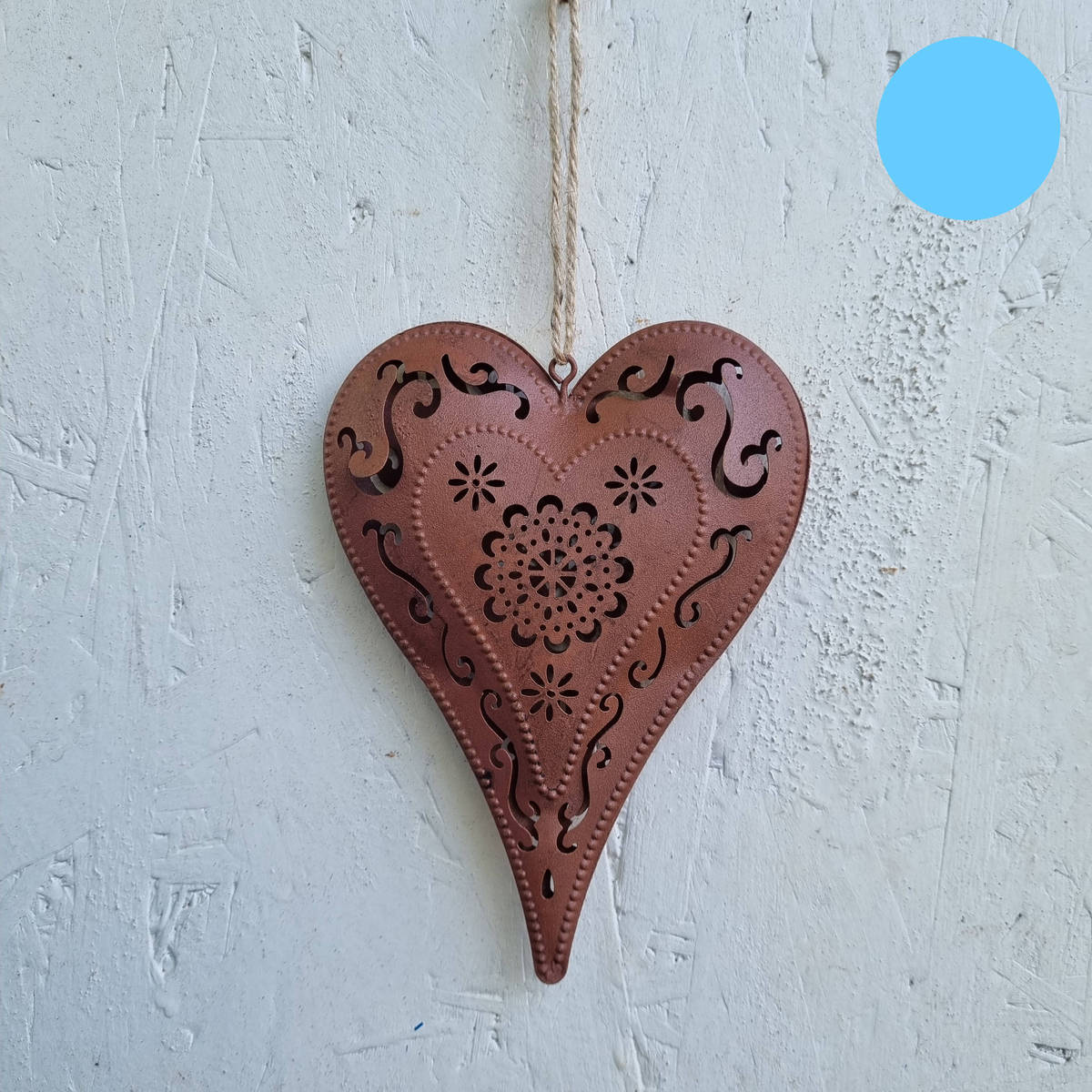 Herz aus Metall, zum hängen, 10 cm 